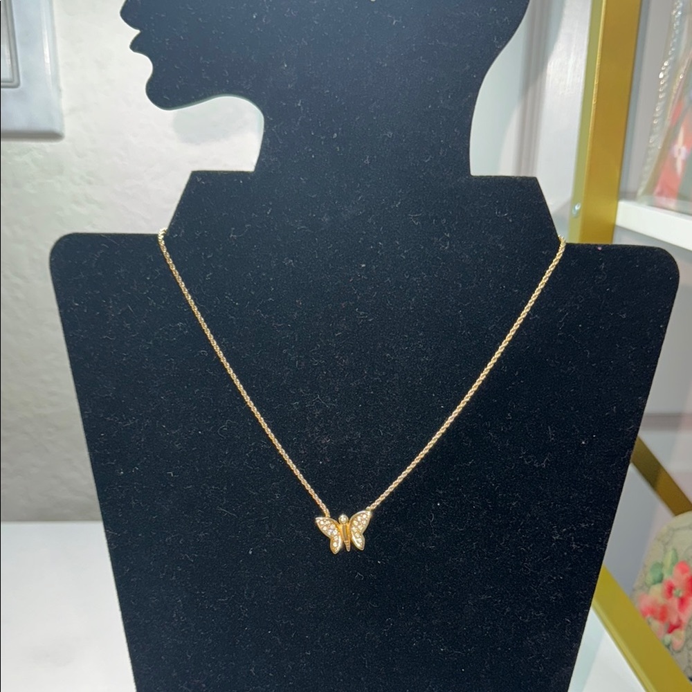 Dior Gold Butterfly Necklace